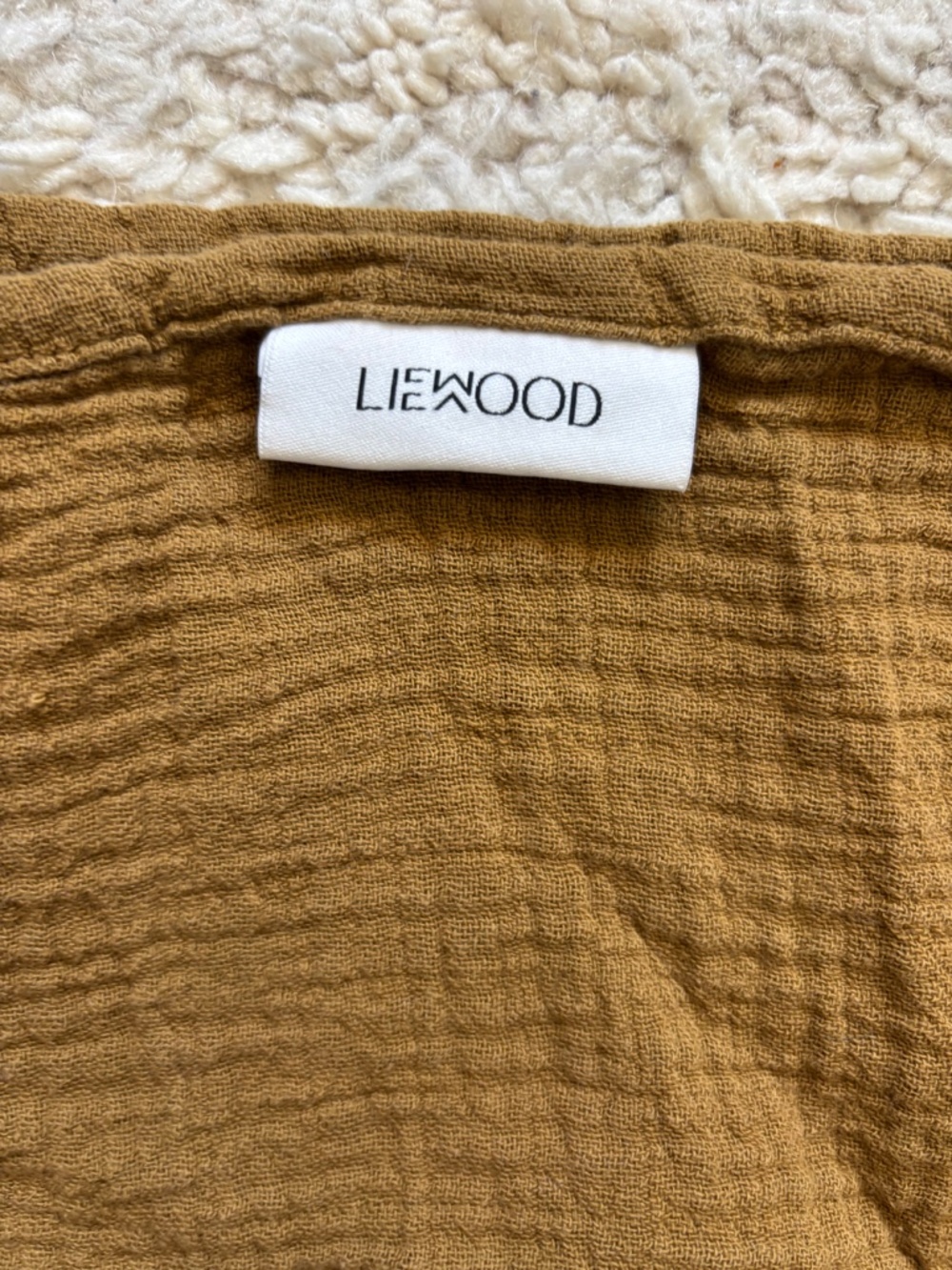 Liewood Muslin Baby Swaddle Burp Blanket Burnt Sienna - Picture 3 of 5
